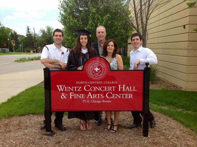 Ms. Miko, on her graduation day from North Central College.